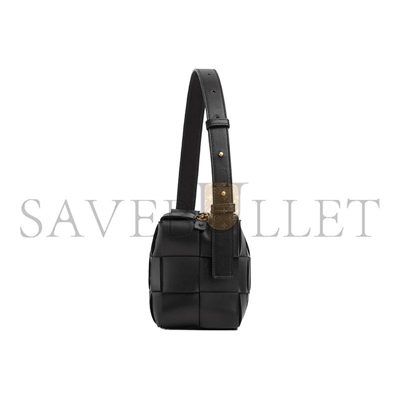 bo*te*ga ve*ne*ta bR1ck cassette 18-check gold-finish intreccio zipper leather 709360vmay18425 (28*14*10cm)